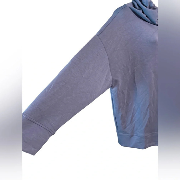 NWT Jones New York Jones & Co Blue Drawstring Cowl Neck Top Sweatshirt - Picture 3 of 8